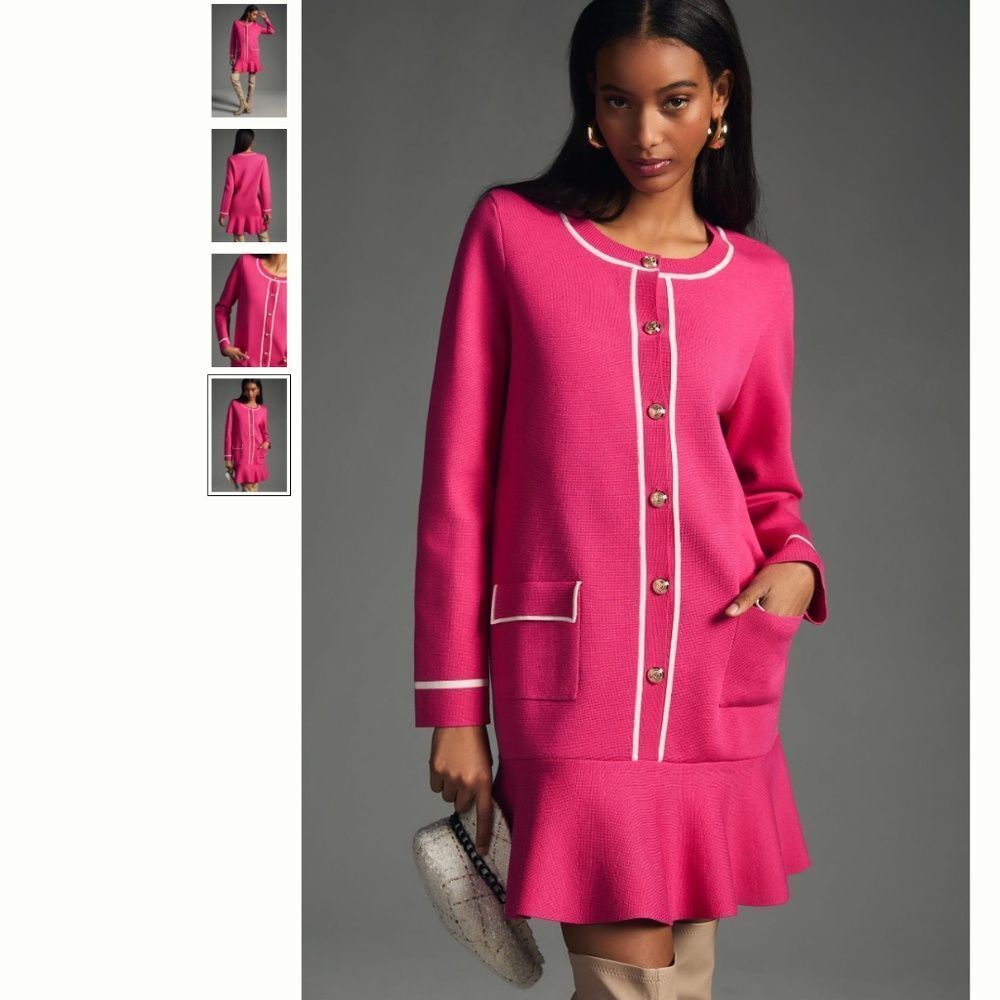 Anthropologie Endless Rose Mini Sweater Dress